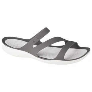 Klapki damskie Crocs Swiftwater Sandal W Smokewhite - Klapki i japonki damskie - miniaturka - grafika 1