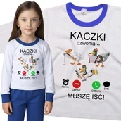 Piżamy dla dziewczynek - Piżama dziecięca Muszę Iść Kaczki Dzwonią 98/104 - VoloDonum - miniaturka - grafika 1