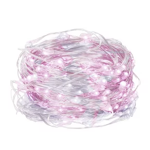 SPRINGOS Lampki choinkowe SPRINGOS Lampki choinkowe 20 LED druciki mikro na baterie białe różowe UNIWERSALNY 28165-uniw - Oświetlenie świąteczne - miniaturka - grafika 1