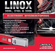 Akcesoria spawalnicze - Elektroda Linox LINCOLN, 308 l, 2,0 mm, 300 mm, 1,84 kg BL610166 - miniaturka - grafika 1