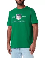 Koszulki męskie - GANT Męski t-shirt REG Archive Shield SS T-Shirt, zielony (Lavish Green), Standard, Lavish Green, 4XL - miniaturka - grafika 1