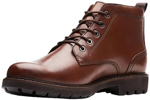 Clarks Męskie botki Batcombe Mix, Dark Tan Lea, 41.5 EU - Botki damskie - miniaturka - grafika 1