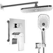 Zestawy prysznicowe - Chromowany zestaw prysznicowy podtynkowy Moby Rea - miniaturka - grafika 1