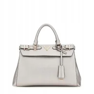 Torebki damskie - GUESS KLASYCZNA TOREBKA ZŁOTA Z KLAMRAMI I ZAWIESZKĄ G_A - miniaturka - grafika 1