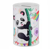 Skarbonki - METALOWA PUSZKA SKARBONKA MISIE PANDA 7,5x10,5CM - miniaturka - grafika 1