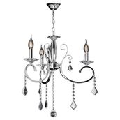 Lampy sufitowe - Inne Żyrandol LAMPA wisząca VEN W-N 1637/3 CR świecznikowa OPRAWA zwis z kryształkami chrom przezroczysty VEN W-N 1637/3 CR - miniaturka - grafika 1