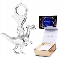 Wisiorki - Piękna ZAWIESZKA SREBRNA Wisząca z Dinozaurem Dinozaur Trex srebro 925 - miniaturka - grafika 1
