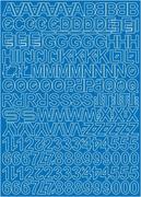 Zestawy piśmiennicze - Litery i cyfry samoprzylepne niebieskie 6cm arkusz 250 znaków - miniaturka - grafika 1