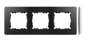 Klawisze i ramki - Kontakt Simon Ramka 3-krotna SIMON 82 Detail ORIGINAL air - grafit/biała - miniaturka - grafika 1