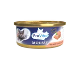 Mokra karma dla kotów - Mus dla dorosłych kotów z łososiem PreVital 85g - miniaturka - grafika 1