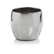 Donice - Osłonka ceramiczna kula srebrna 11 cm - miniaturka - grafika 1