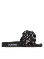 Klapki i japonki damskie - LOVE MOSCHINO Klapki JA28312G0MIW100B Czarny - miniaturka - grafika 1