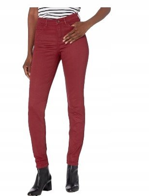 GUESS JEANSY RURKI BAWEŁNIANE Z WYSOKIM STANEM BORDOWE 40 GXB