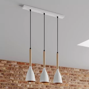 Lampa wisząca Muza 3 x 60 W E27 biała/złota 9108 - Lampy sufitowe - miniaturka - grafika 3
