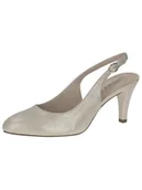 Czółenka - CAPRICE Damskie czółenka ze skóry, metaliczne (LT.Gold Metal), 38, Lt Gold Metal, 38 EU - miniaturka - grafika 1