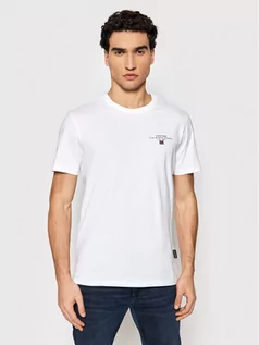 Koszulki męskie - Napapijri T-Shirt Selbas NP0A4GBQ Biały Regular Fit - grafika 1