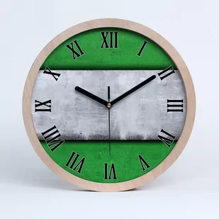 Nowoczesny wiszący zegar drewno zielony mur fi 30, Tulup - Zegary - miniaturka - grafika 1