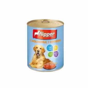 Dolina Noteci FLIPPER Z WOŁOWINĄ I DROBIEM 800g - Mokra karma dla psów - miniaturka - grafika 2