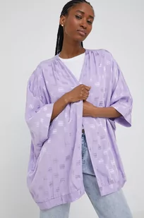 Answear Lab Lab kimono kolor fioletowy niezapinana gładka - Marynarki i żakiety damskie - miniaturka - grafika 1