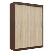 Szafy - Akord Fabryka mebli SZAFA PRZESUWNA 150cm CLP MONO WENGE/SONOMA OP0LSZAWENSONBL150CLP - miniaturka - grafika 1