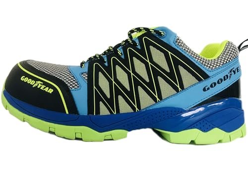 Goodyear GHYSHU1503N, Buty DEP.Wielobarwny S1P N43 43 Unisex Dorosły, Niebieski i Zielony, Niebieski I Zielony, 43 EU