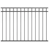 Ogrodzenia - Panel ogrodzeniowy, stalowy, 1,7 x 1,2 m, czarny - miniaturka - grafika 1