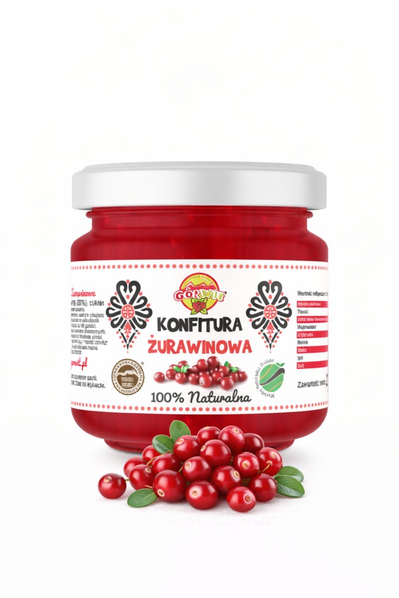 Konfitura żurawinowa 215g 100% Naturalna