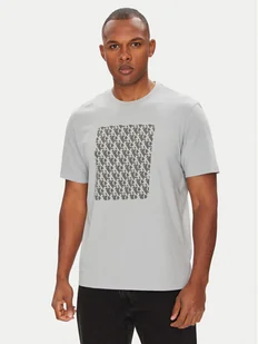 Calvin Klein Jeans T-Shirt Macro Aop LV04RC841G Szary Regular Fit - Koszulki męskie - miniaturka - grafika 1