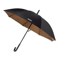 Parasole - Hugo Boss Iconic parasol parasol z poliestru w kolorze czarnym, wymiary po rozłożeniu: długość ok. 91 cm, średnica ok. 108 cm, HUN321A, czarny, 112 cm Durchmesser // 92 cm Länge, parasol kijkowy - miniaturka - grafika 1