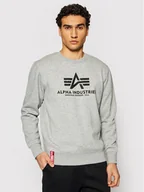 Bluzy męskie - Alpha Industries Bluza Basic Sweater 178302 Szary Regular Fit - miniaturka - grafika 1