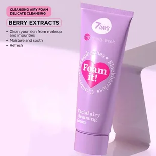 7DAYS Beauty My Beauty Week Foam It! Facial Airy Cleansing Foam 80 ml - Pianki do mycia twarzy - miniaturka - grafika 6