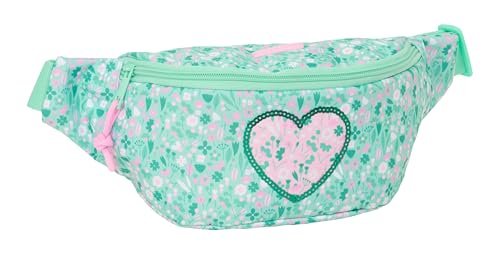 Safta CUORE saszetka biodrowa z zewnętrzną kieszenią, idealna dla młodzieży i dzieci w różnym wieku, wygodna i wszechstronna, jakość i wytrzymałość, 23 x 9 x 12 cm, Mięta, M, Casual