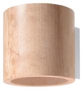 Lampy ścienne - Sollux Lighting Kinkiet ORBIS naturalne drewno PEACH PUFF - miniaturka - grafika 1