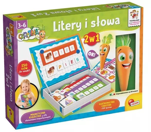 Lisciani LISCIANI CAROTINA LITERY I SŁOWA 2W1