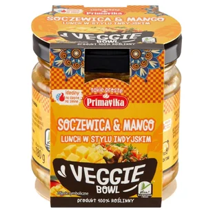 PRIMAVIKA Veggie Bowl Soczewica & Mango Lunch w Stylu Indyjskim 180g - - Szybkie dania obiadowe - miniaturka - grafika 1