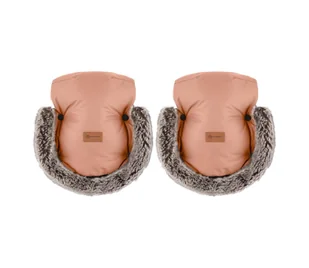 PETITE&MARS - Mufka na rączki wózka FURRY Pastel Peach - Akcesoria do wózków - miniaturka - grafika 1
