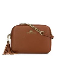 Torebki damskie - Damska listonoszka skórzana pudełkowa na łańcuszku - miniaturka - grafika 1