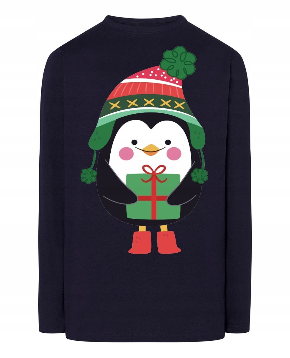 Longsleeve męski nadruk Pingwin Rozm.S