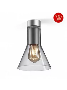 Aquaform Aqform Lampa sufitowa Modern Glass Flared SP E27 Kol Aluminium 40447-0000-U8-PH-01 Aqform 40447-0000-U8-PH-01 - Lampy sufitowe - miniaturka - grafika 2