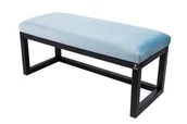 Ławki do przedpokoju - Ławka Na Buty Lpg-2 175 cm Emrawood Drewno Lite, kolor Czarny Siedzisko Gładkie, kolor  Niebieski - miniaturka - grafika 1