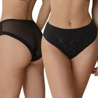 Majtki damskie - Majtki Figi Wyszczuplające Wysoki Stan Korygujące Super Wygodne Czarne 3XL - miniaturka - grafika 1