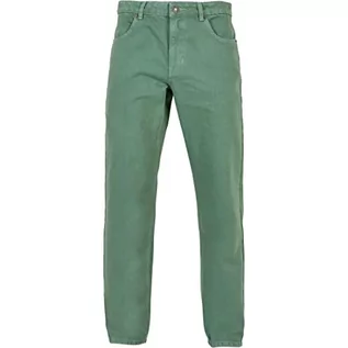 Spodenki męskie - Urban Classics Męskie spodnie Colored Loose Fit Jeans Leaf 36, Leaf, 36 - grafika 1