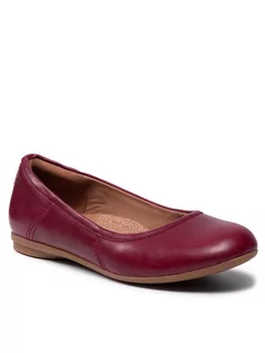 Baleriny - Clarks Baleriny Canebay Plain 261614874 Bordowy - grafika 1