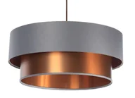 Lampy stojące - Miedziano-szara lampa wisząca nad stół - S418 Titus - miniaturka - grafika 1