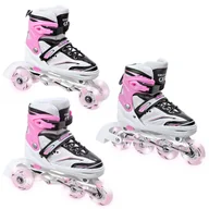 Rolki - Croxer, Rolki Wrotki 3w1, Novum, biało-różowe, rozmiar 31/34 - miniaturka - grafika 1