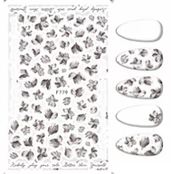 Ozdoby do paznokci - Naklejki Do Zdobienia Paznokci Wzorki Kwiatki F-779 - miniaturka - grafika 1
