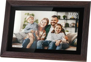 KrugerMatz FRAMEO Wi-Fi 10,1 drewniana ramka - Ramki cyfrowe do zdjęć - miniaturka - grafika 1