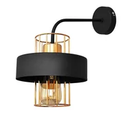 Lampy ścienne - Kinkiet VOLTA 1xE27/60W/230V 34 cm czarny/złoty - miniaturka - grafika 1