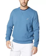 Bluzy męskie - Nautica Męska bluza polarowa z okrągłym dekoltem, Niebieska Stern, XL - miniaturka - grafika 1