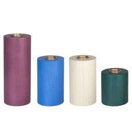 Świeczniki - Świeczniki do wąskich świec HUBSCH kolorowe drewniane 4 sztuki dekoracyjne - miniaturka - grafika 1